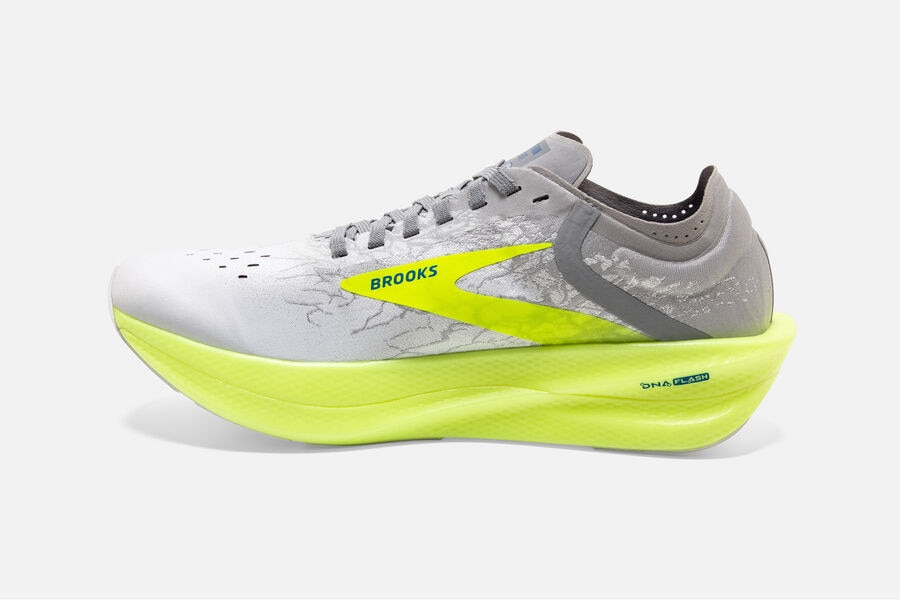 Brooks Hyperion Elite 2 Spikes Loopschoenen Heren - Wit/Grijs/Groen - 805139WOH